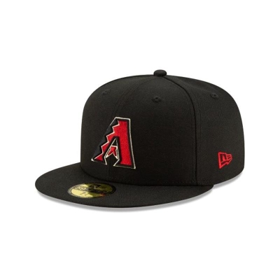 Black Arizona Diamondbacks Hat - New Era MLB Authentic Collection 59FIFTY Fitted Caps USA6124750